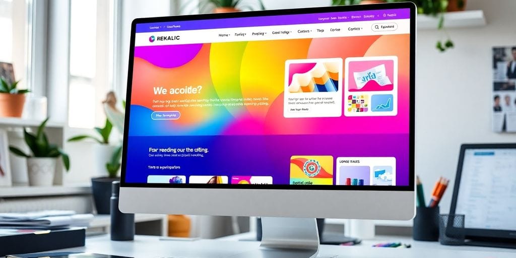 A escolha certa de cores, tipografia e imagens pode transformar a navegação do usuário. Aprenda como equilíbrio, contraste e design responsivo são essenciais para sites que convertem.