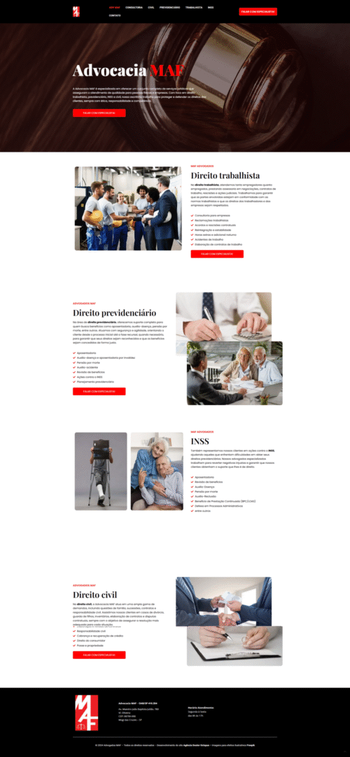 Criação e desenvolvimento de site