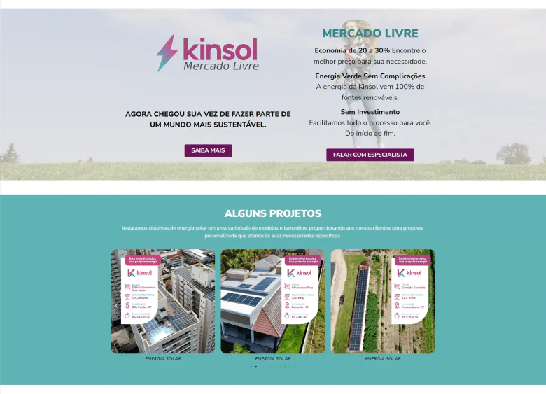 Criação e otimização SEO para Energia Solar