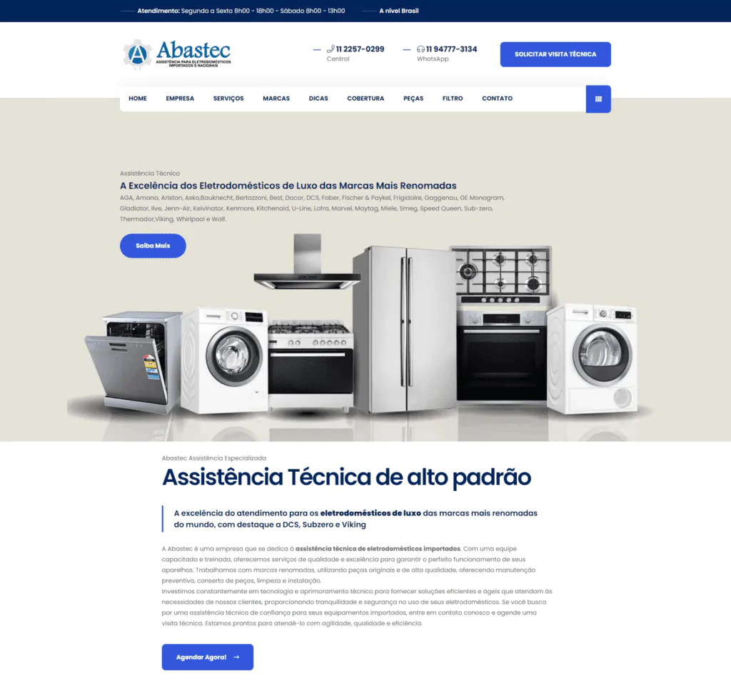 Otimização SEO para site de assistência técnica