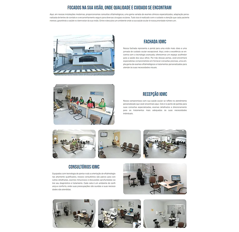 site para clinica de olhos