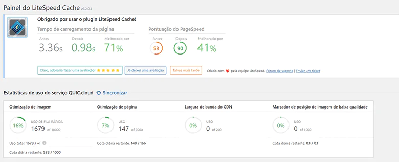 LiteSpeed Cache o poder do plugin