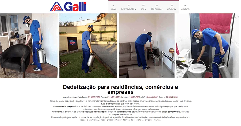 Criação de site para desratizadora responsivo