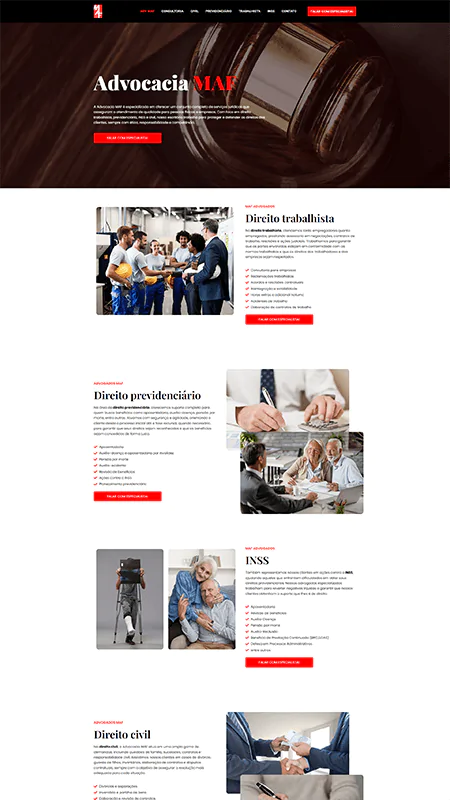 Criação de sites advocacia maf