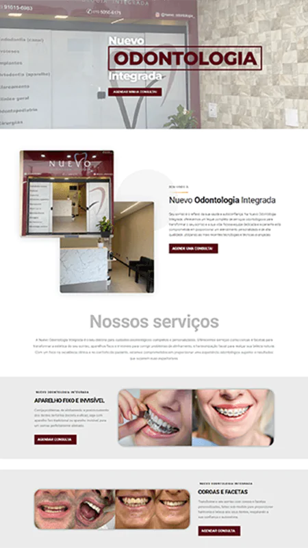 Criação de sites odontologia nuevo