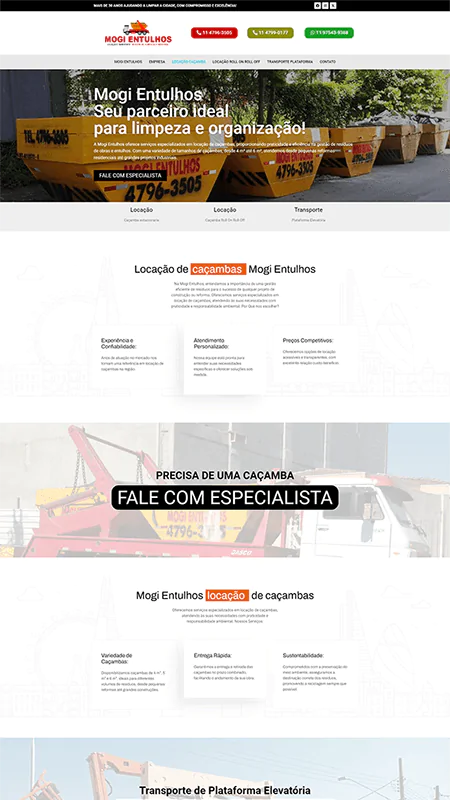 criação de sites mogi entulhos