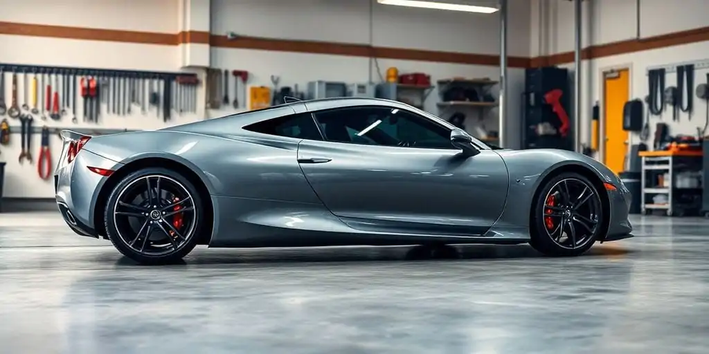 Postagem em redes sociais de oficina mecânica mostrando antes e depois de serviço, engajando clientes com conteúdo visual impactante.