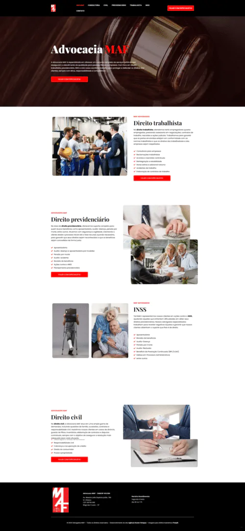 Criação e desenvolvimento de site