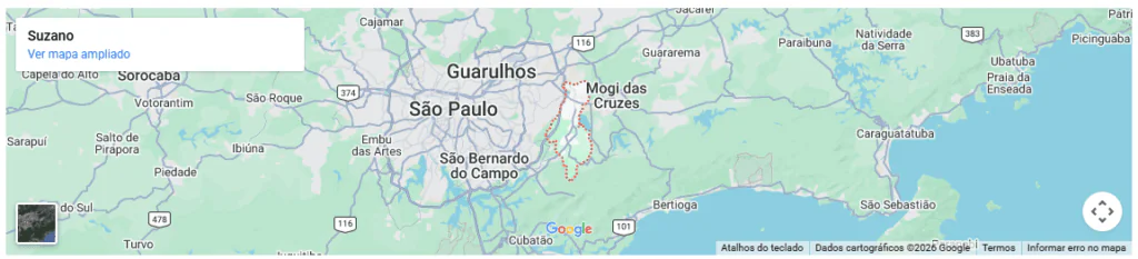 otimização de site em suzano mapa da cidade ilustração