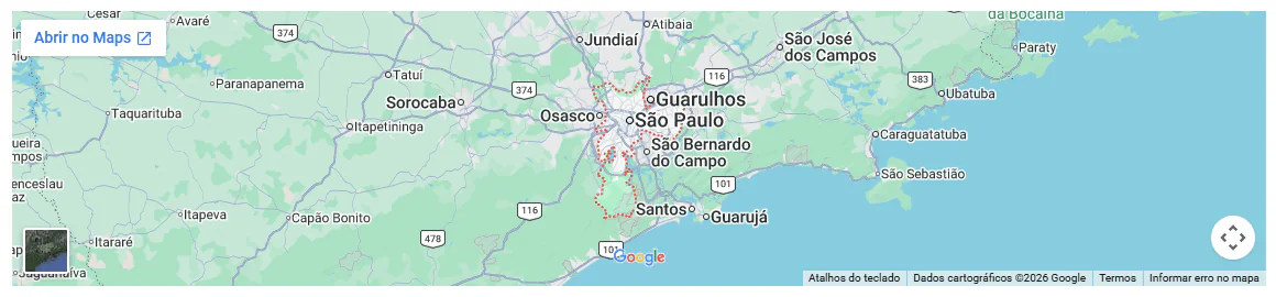 otimização de sites em São Paulo SP - Mapa da região